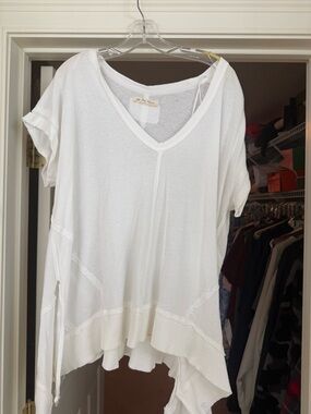 We the FREE by Free People White Size small trapeze asymmetrical t shirt